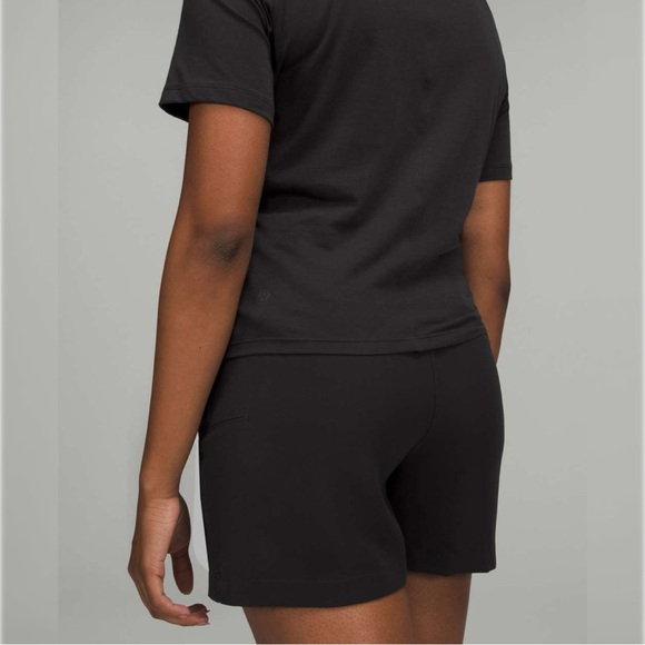 Lululemon Crescent T Shirt Pima Cotton Black Short Sleeve Casual Athleisure 8 - Picture 3 of 13